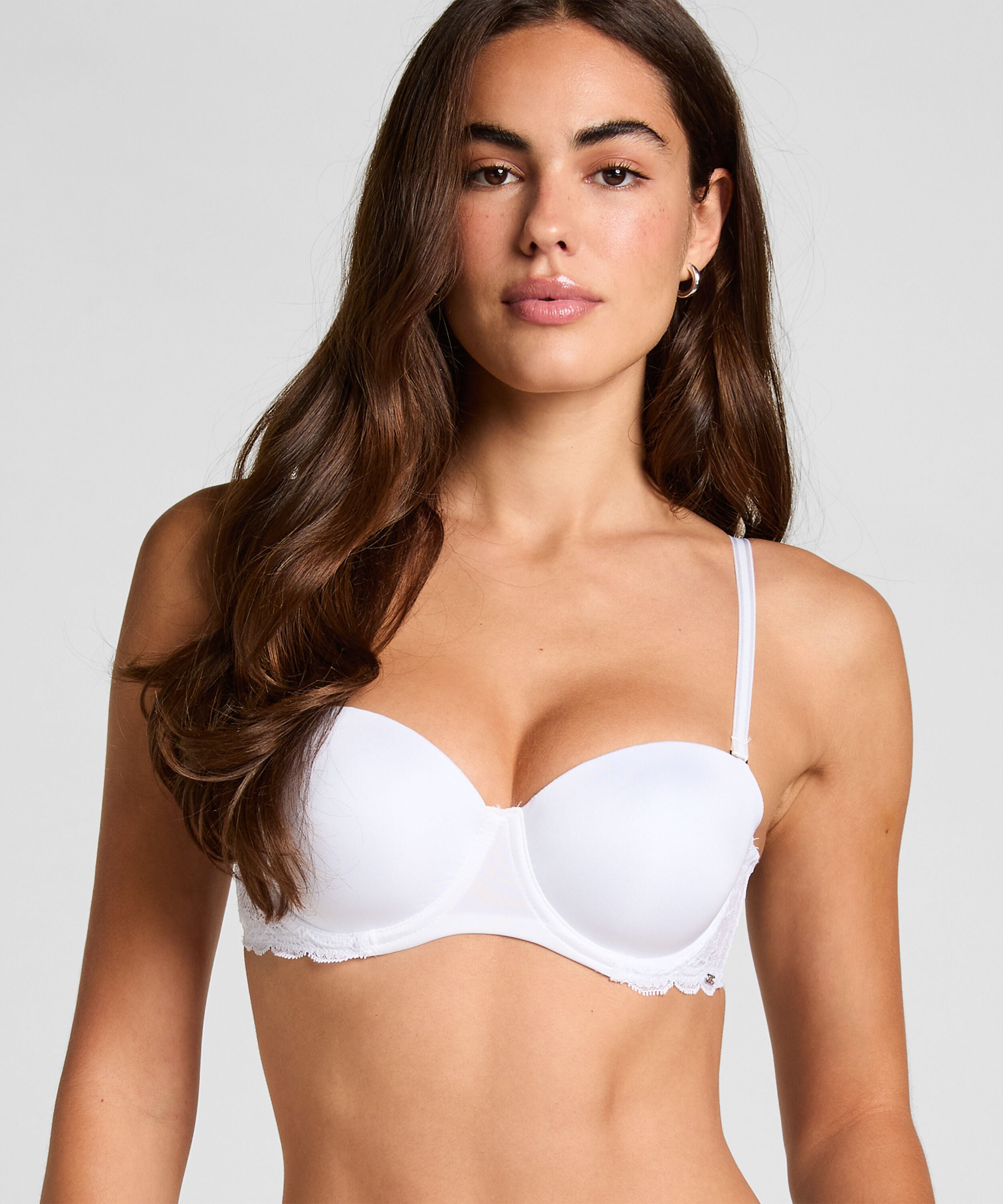 Voorgevormde strapless beugel bh Angie, Wit