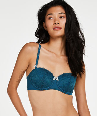 Voorgevormde strapless beugel bh Maya, Blauw