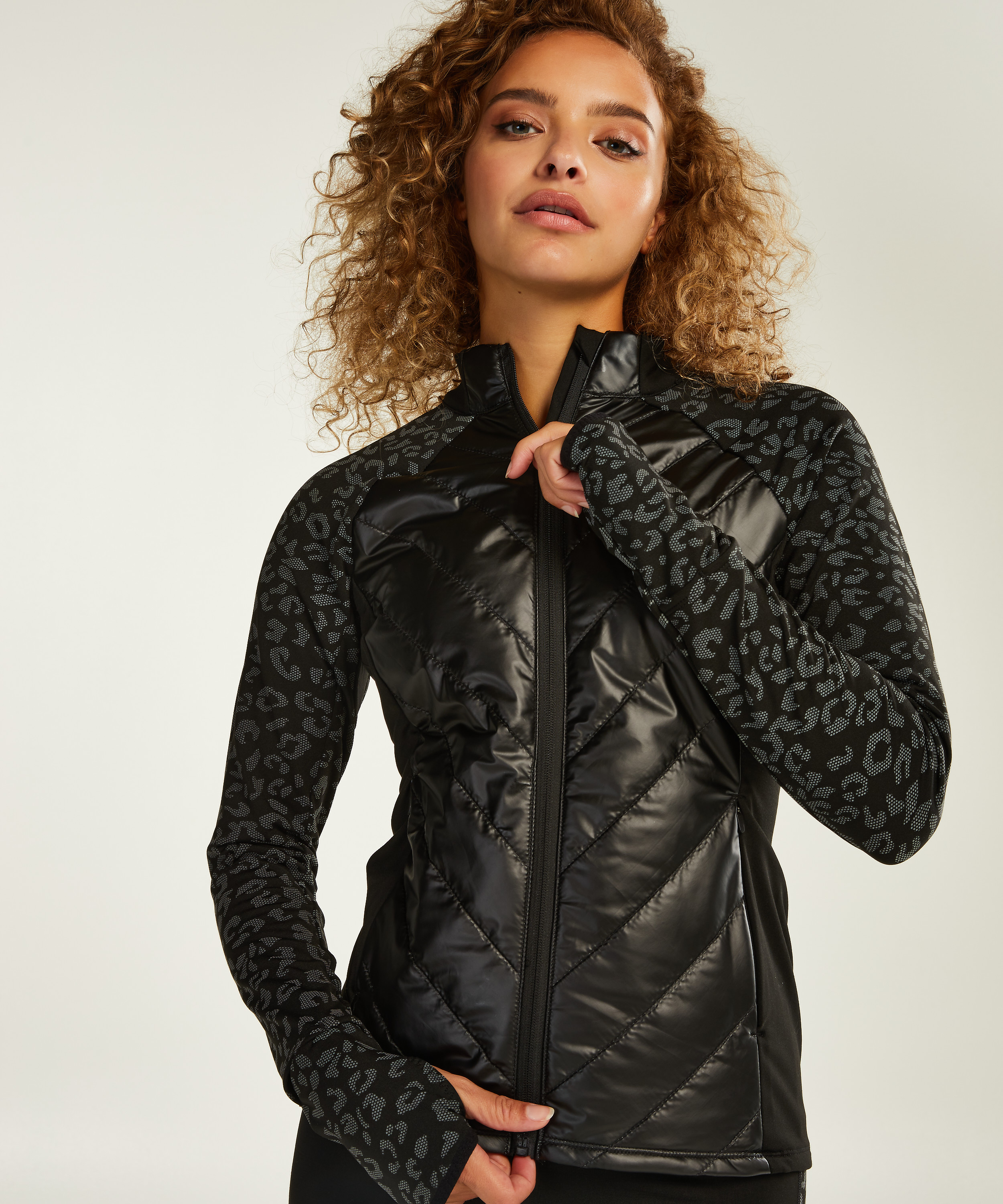 HKMX Reflecterend Winter Leopard Jacket, Zwart, main