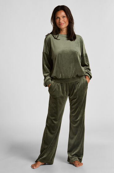 Hunkemöller Velours pyjamabroek Groen