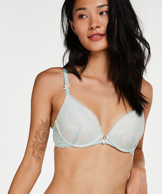 Voorgevormde push-up beugel bh Theresa, Blauw
