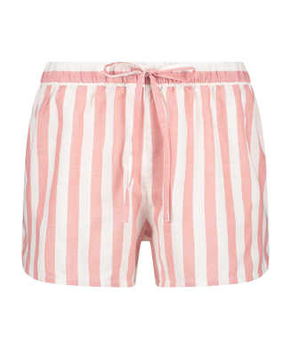 Shorts Chambray Stripe, Roze