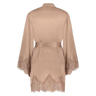 Kimono zijde Scallop Lace, Roze
