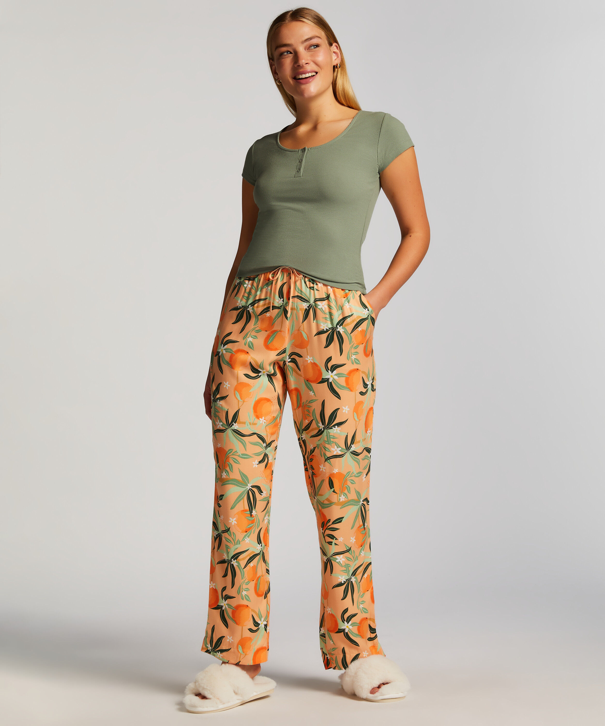 Pyjama broek Woven, Roze