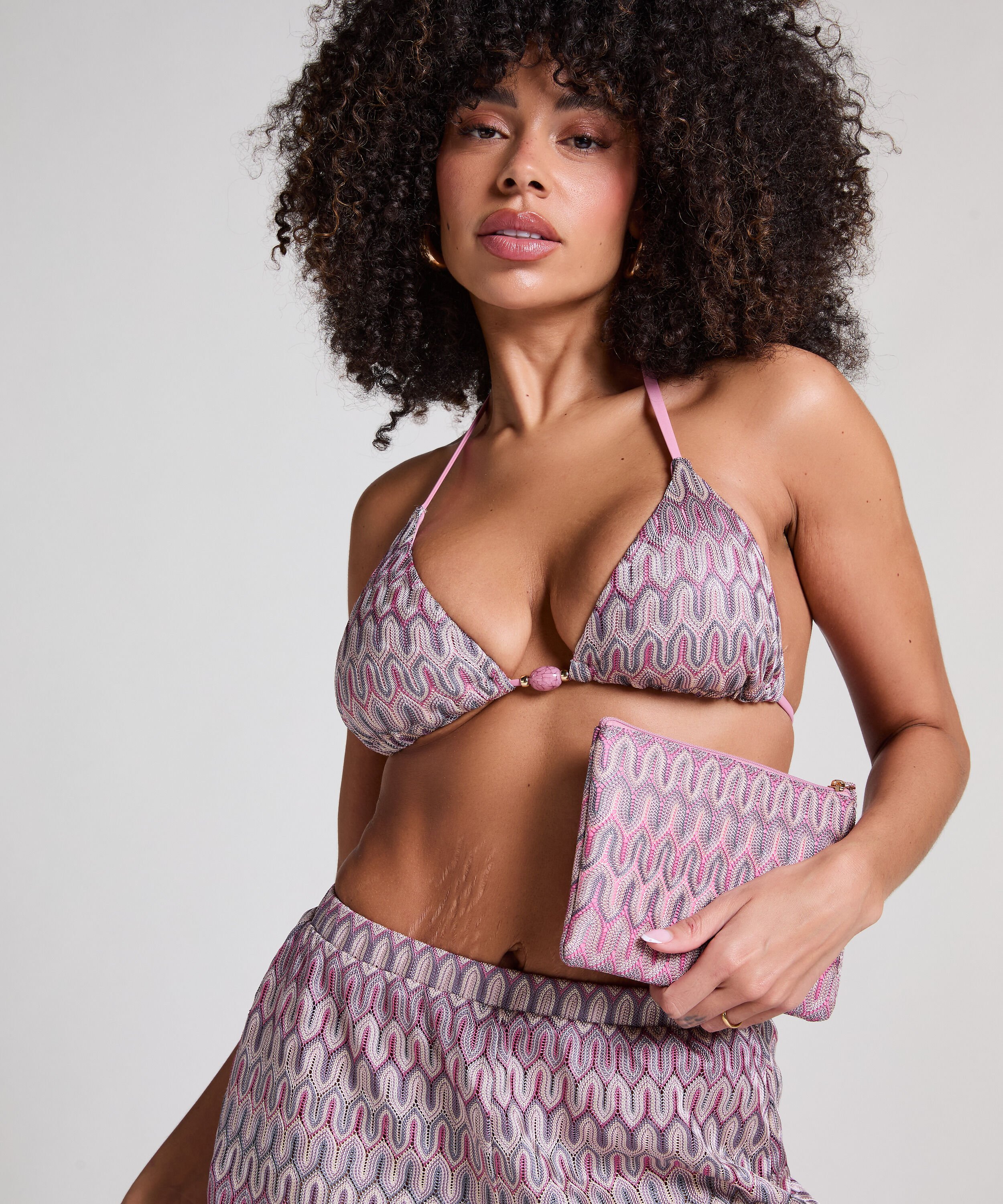 Bikini clutch Cali, Roze