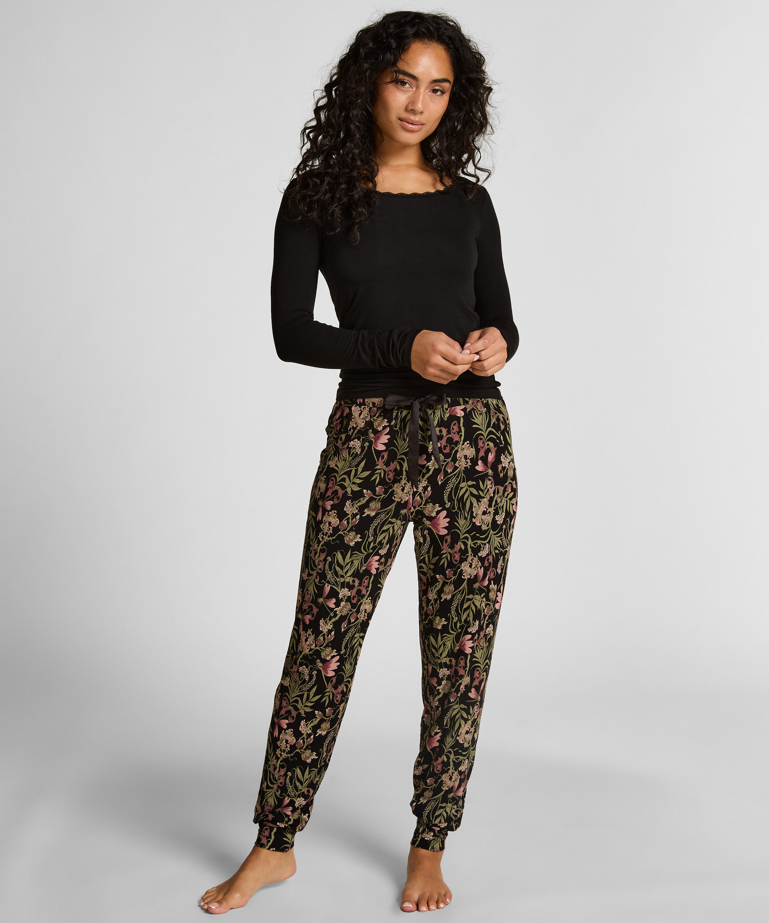 Pyjama broek Jersey, Zwart Pyjama broek Jersey, Zwart