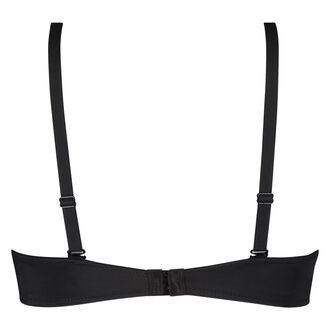 Niet voorgevormde beugel bh Satin Fleece, Zwart