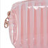 Make-up Tasje Stripe plastic, Roze