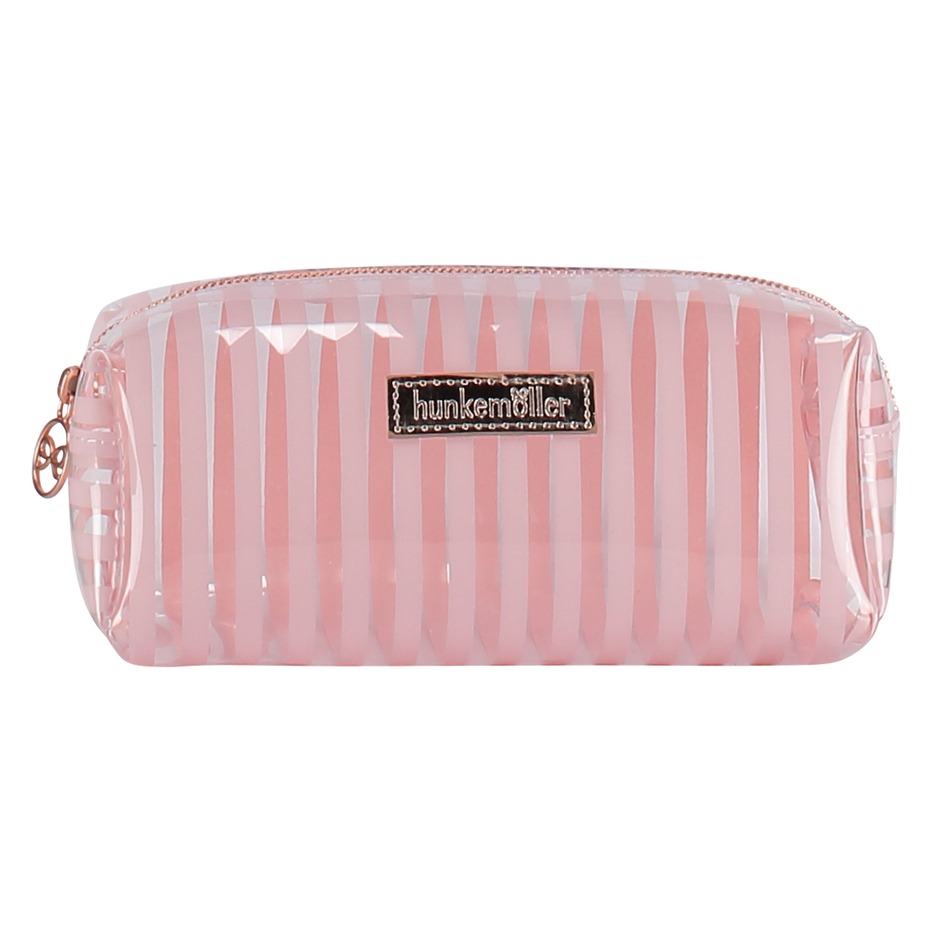Make-up Tasje Stripe plastic, Roze Make-up Tasje Stripe plastic, Roze