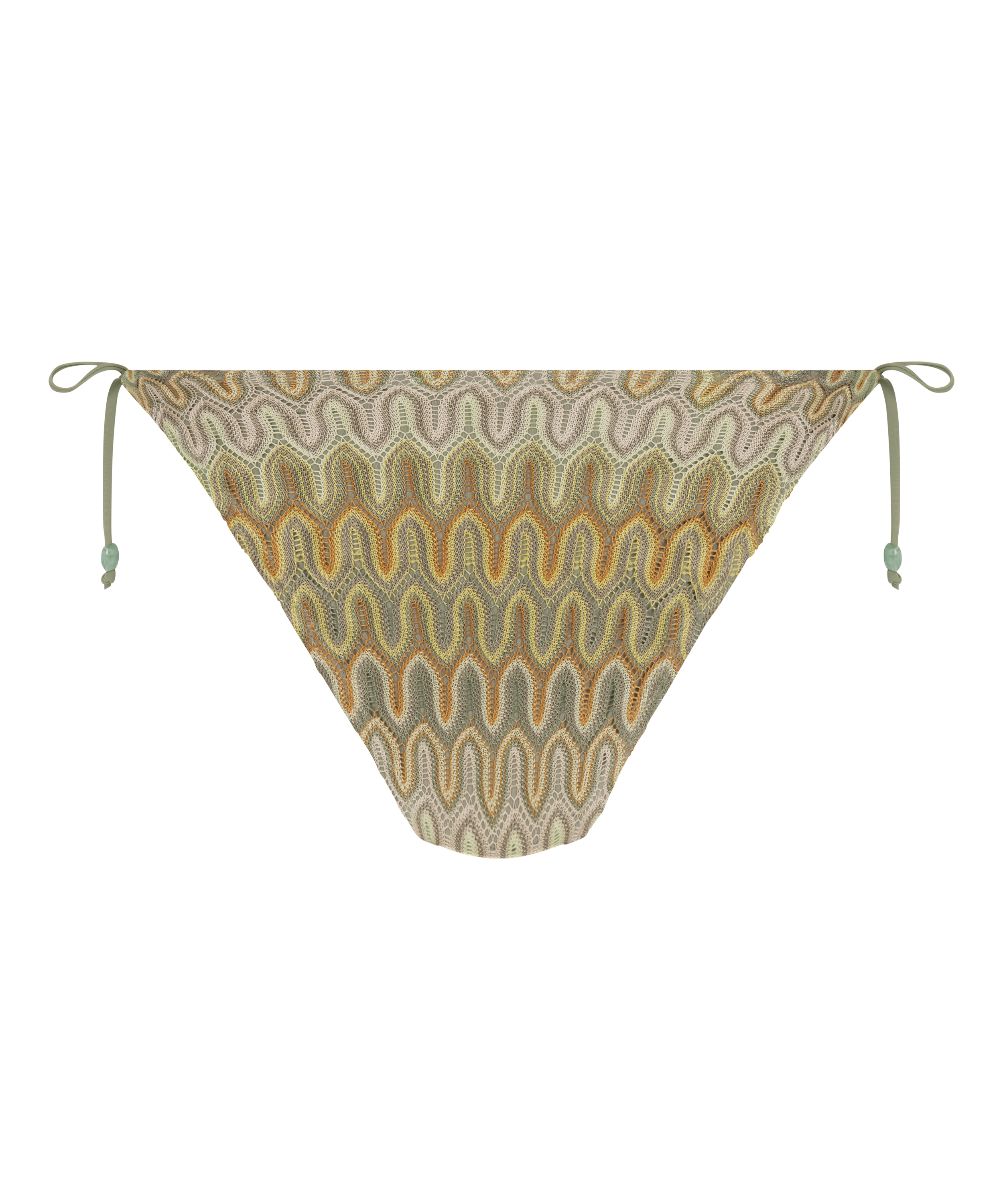 Hoog Uitgesneden Bikinibroekje Crinkle - Wit - Badmode voor dames