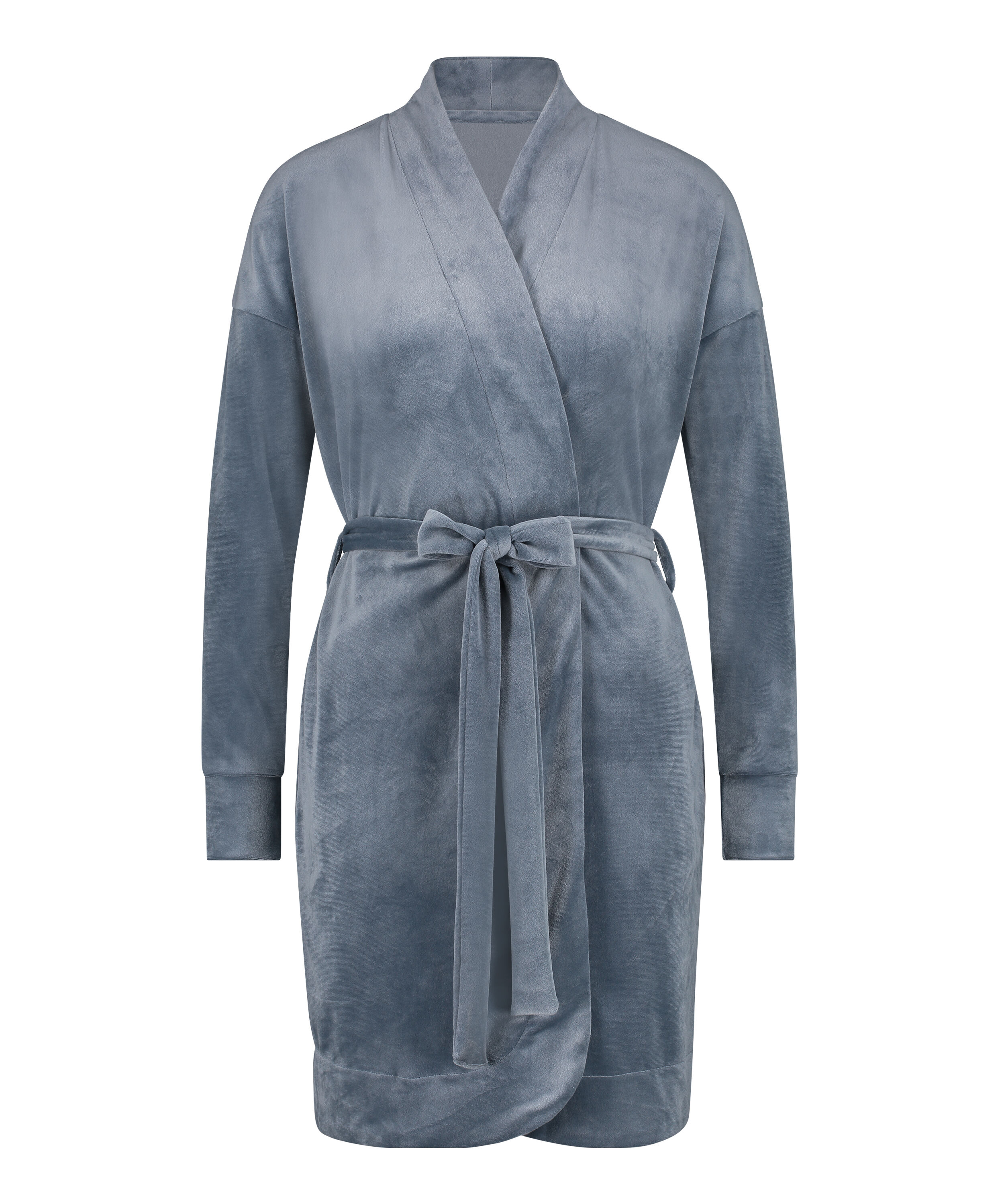 Korte badjas Velours, Grijs