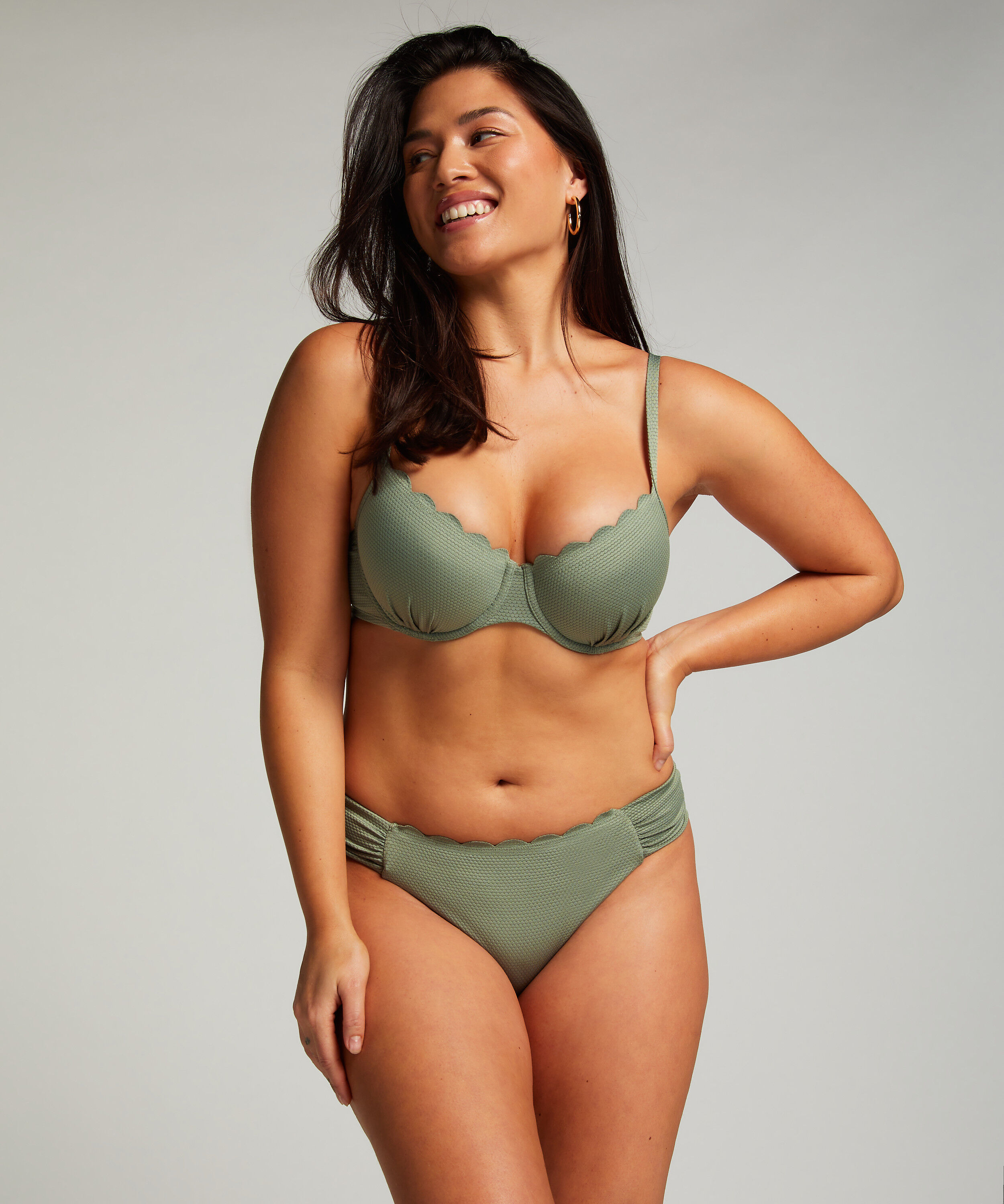 Rio Bikinibroekje Scallop, Groen
