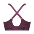 HKMX sport bh The Crop Logo Level 1, Paars