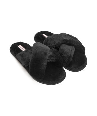 Cross Straps Indoor Sandal, Zwart