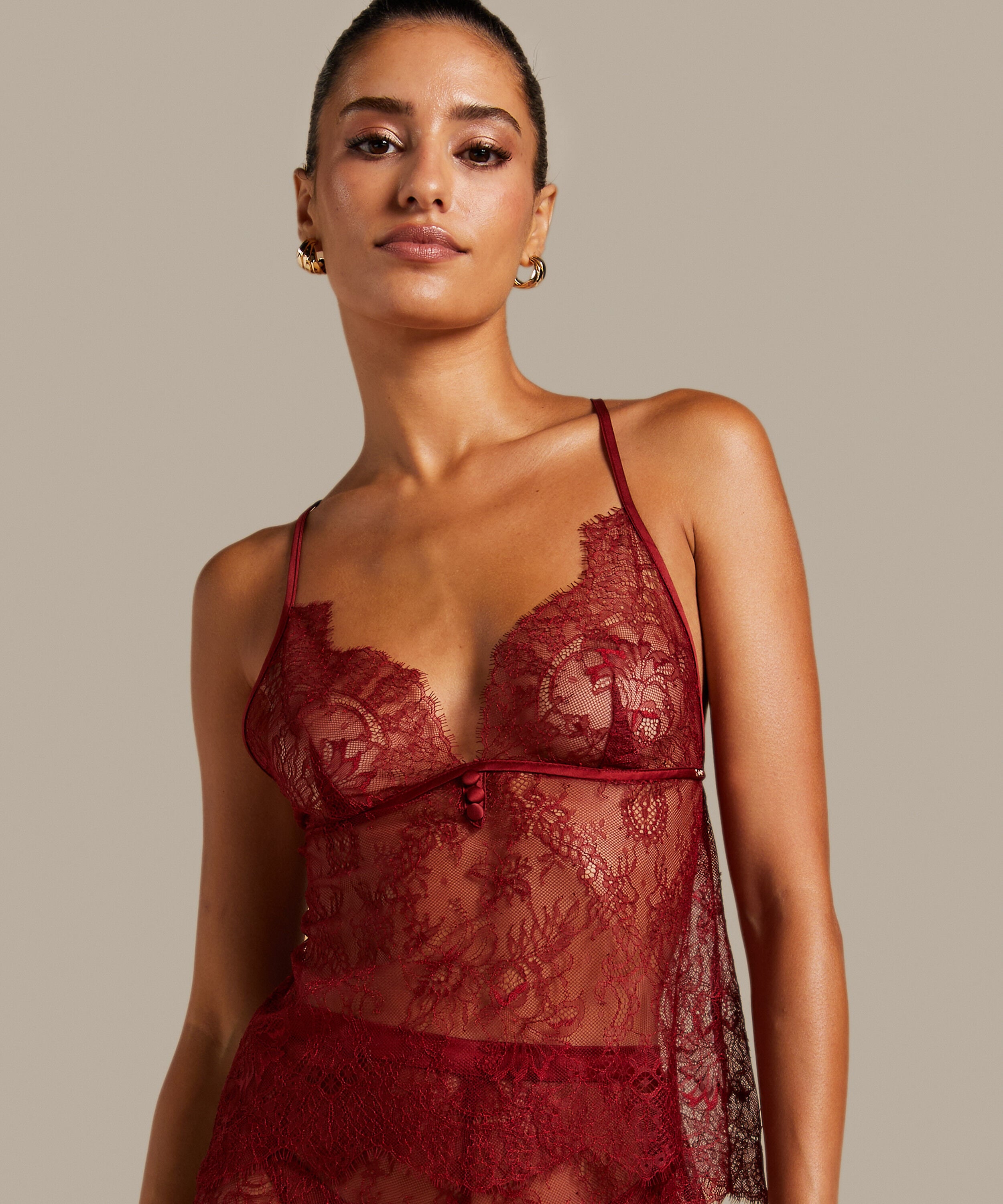 Cami Lace Delphine, Rood