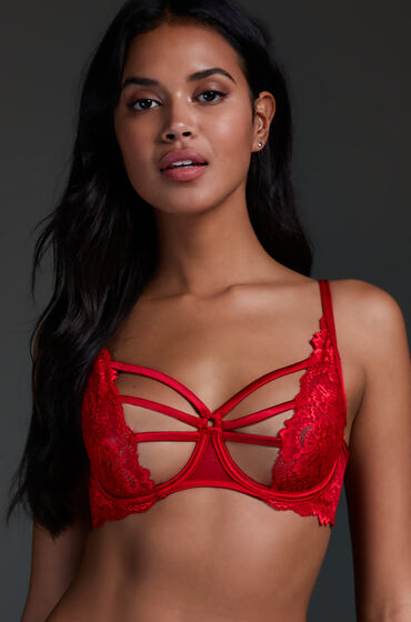 Hunkemoller Niet Voorgevormde Beugel Bh Sosha Rood hunkemoller kopen in de aanbieding