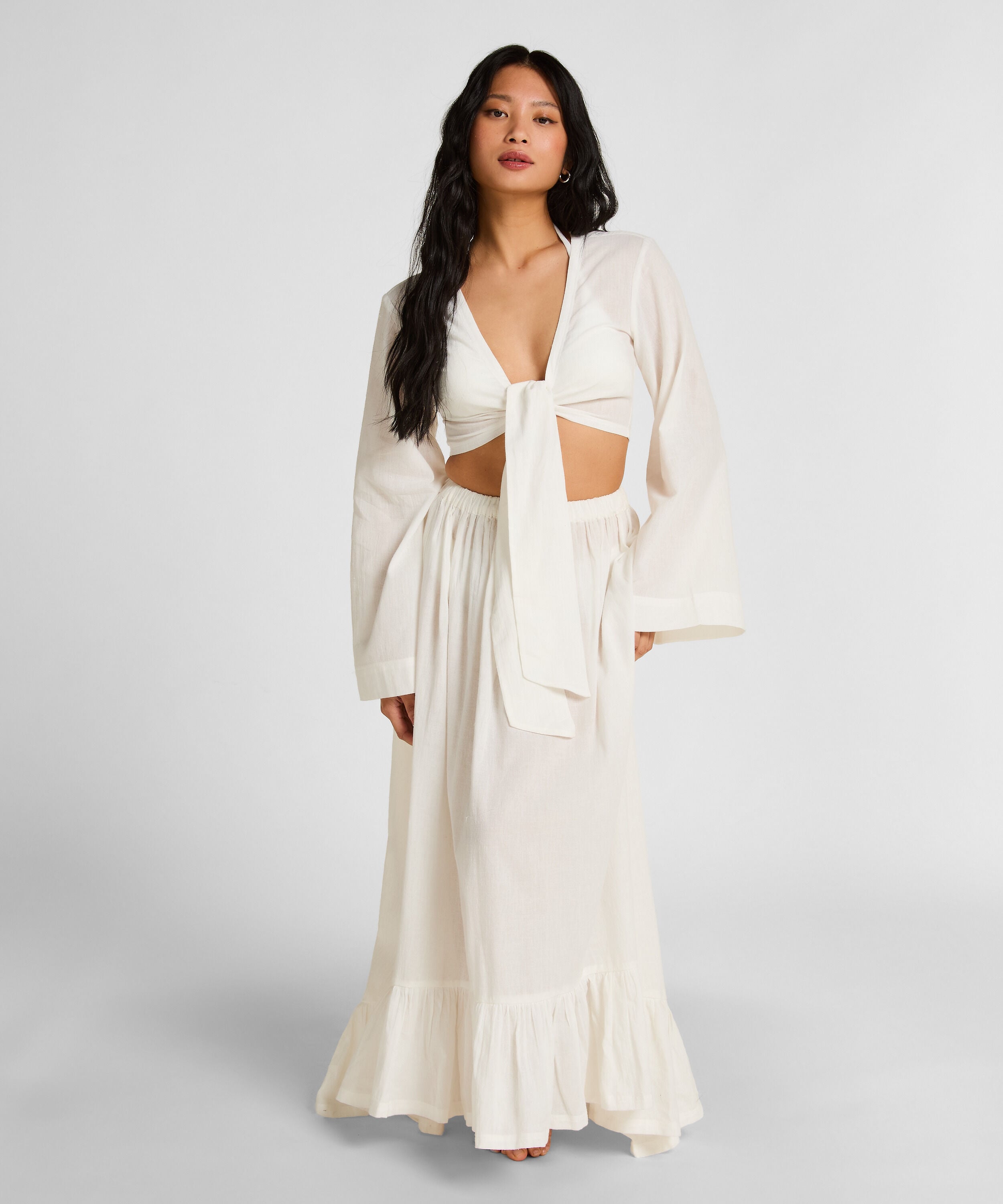 Beach Skirt Glam, Wit Beach Skirt Glam, Wit