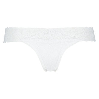 Extra lage v-string, Wit