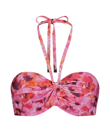 Push-up bikinitop Floral, Roze