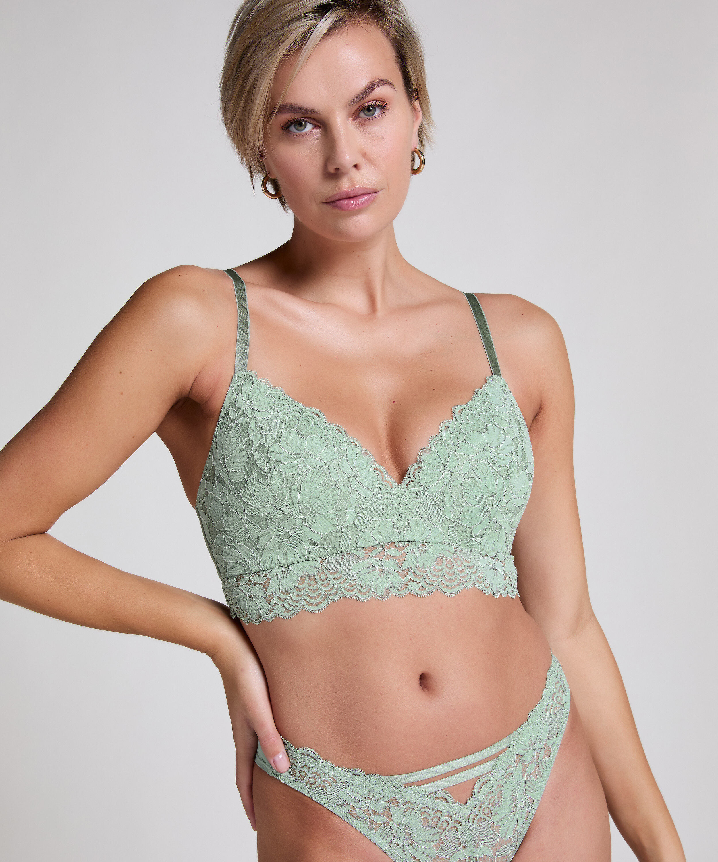 Voorgevormde bh zonder beugel Andrea, Groen