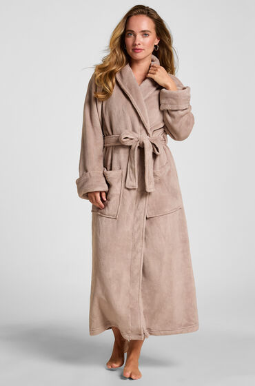 Hunkemöller Badjas van zachte fleece Beige