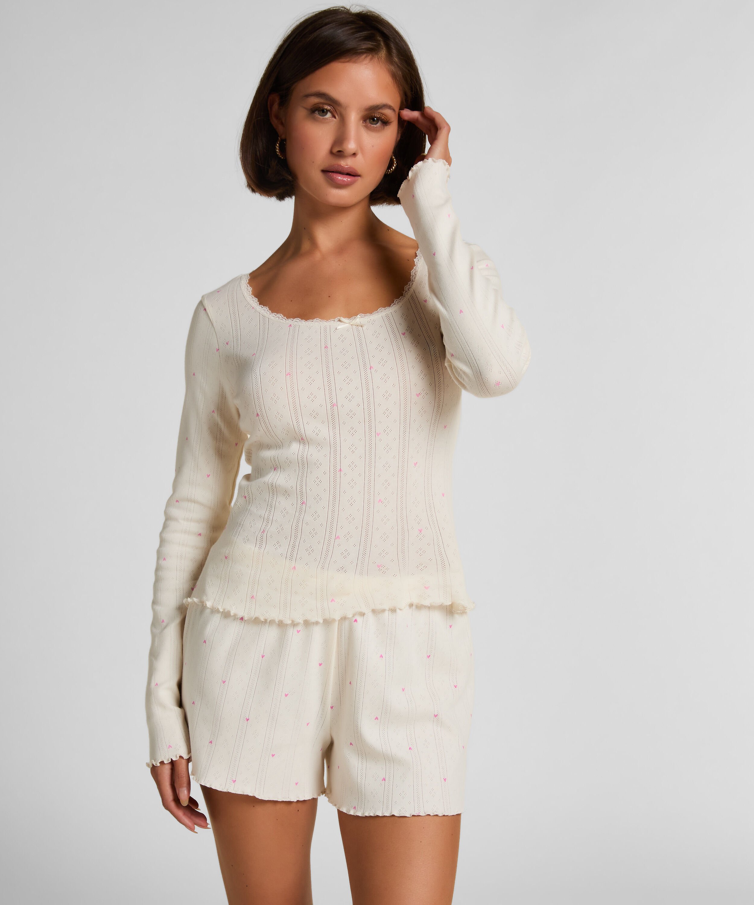 Pointelle Pyjama Top