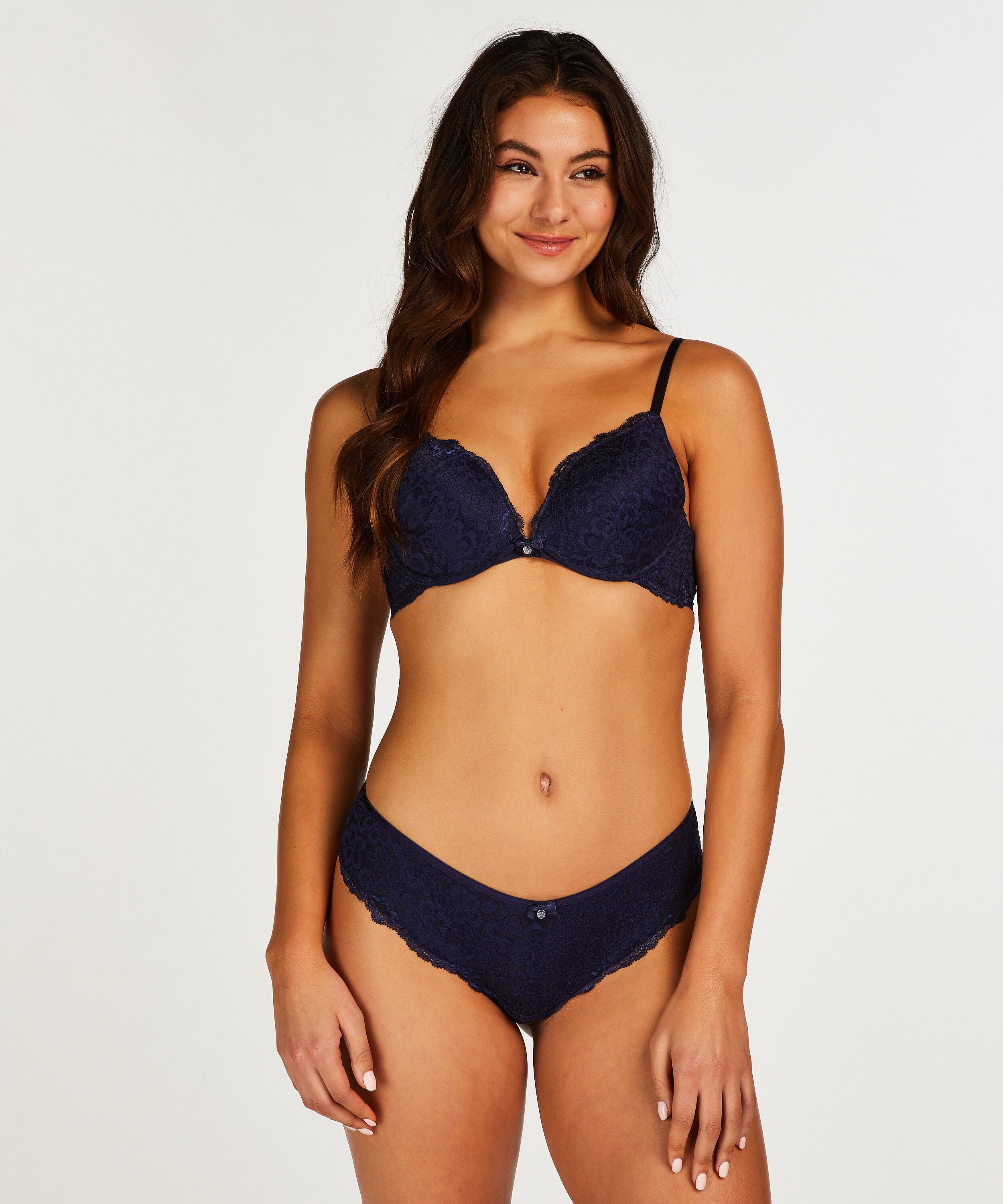 Voorgevormde push-up beugel bh Marine