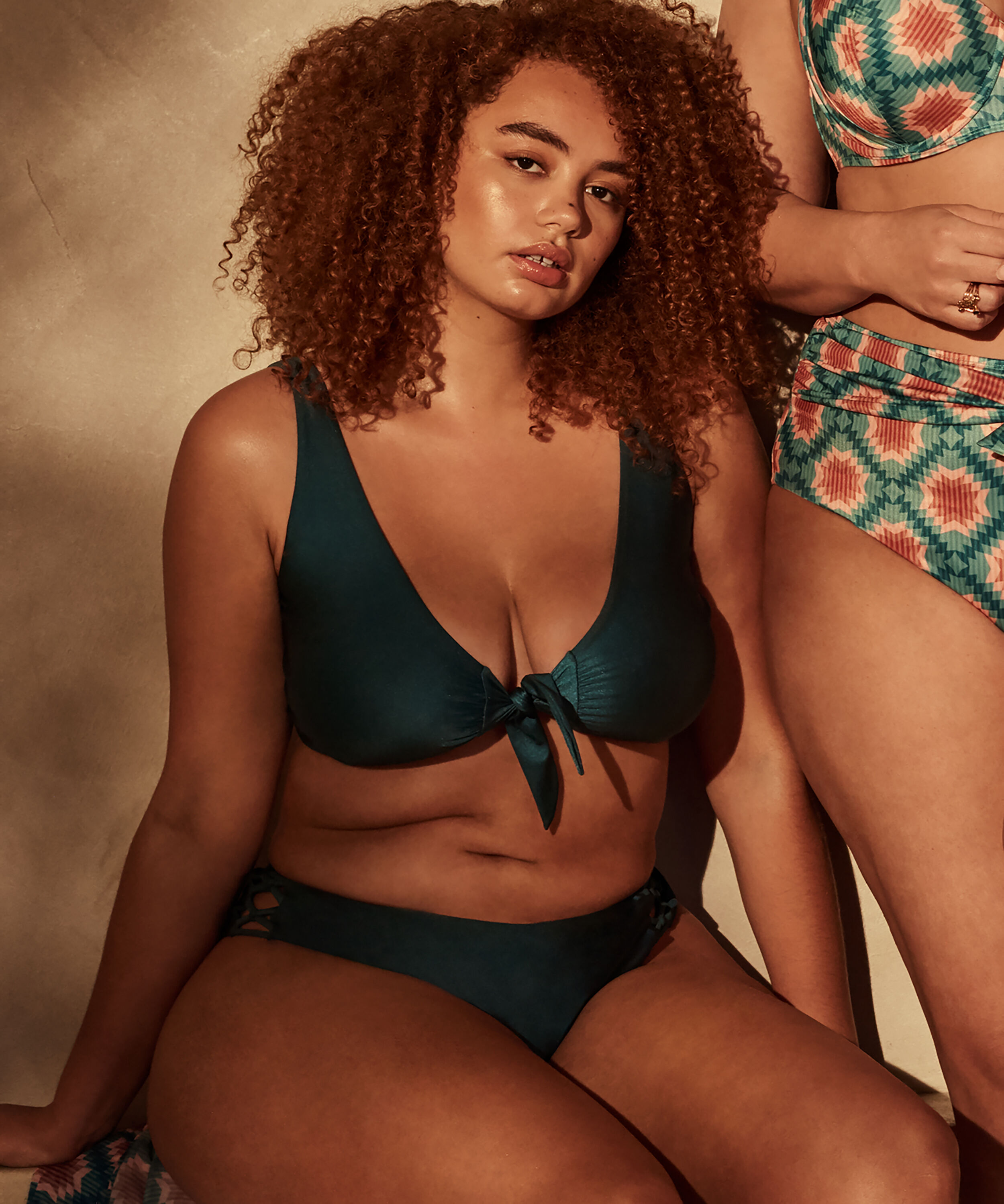 Triangle longline bikinitop Brokopondo I AM Danielle, Blauw