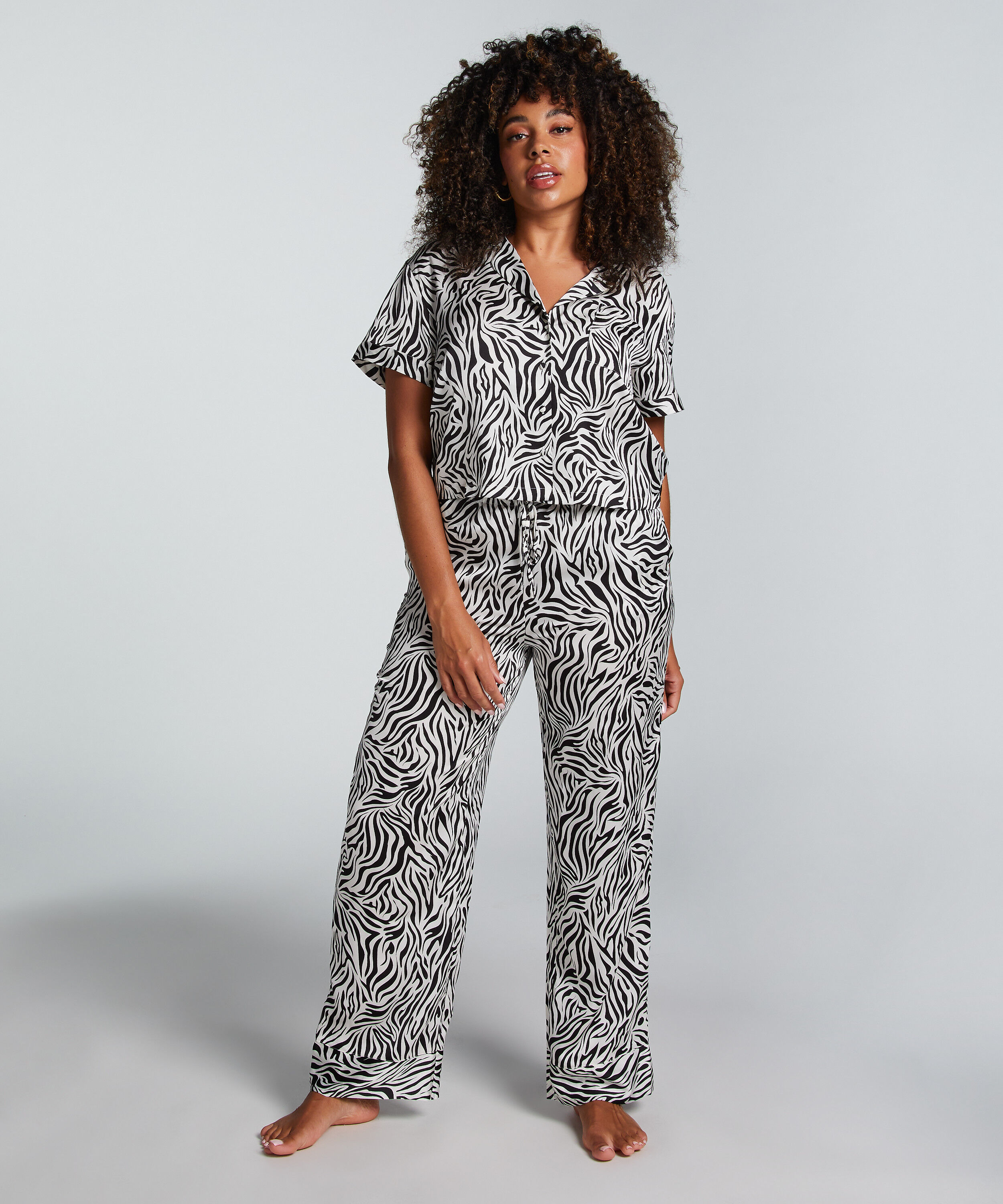 Broek Satijn, Wit Broek Satijn, Wit