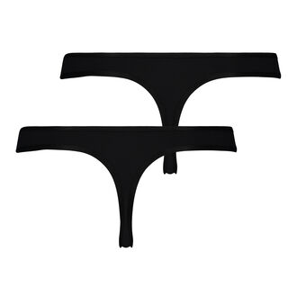 2 paar strings Angie, Zwart