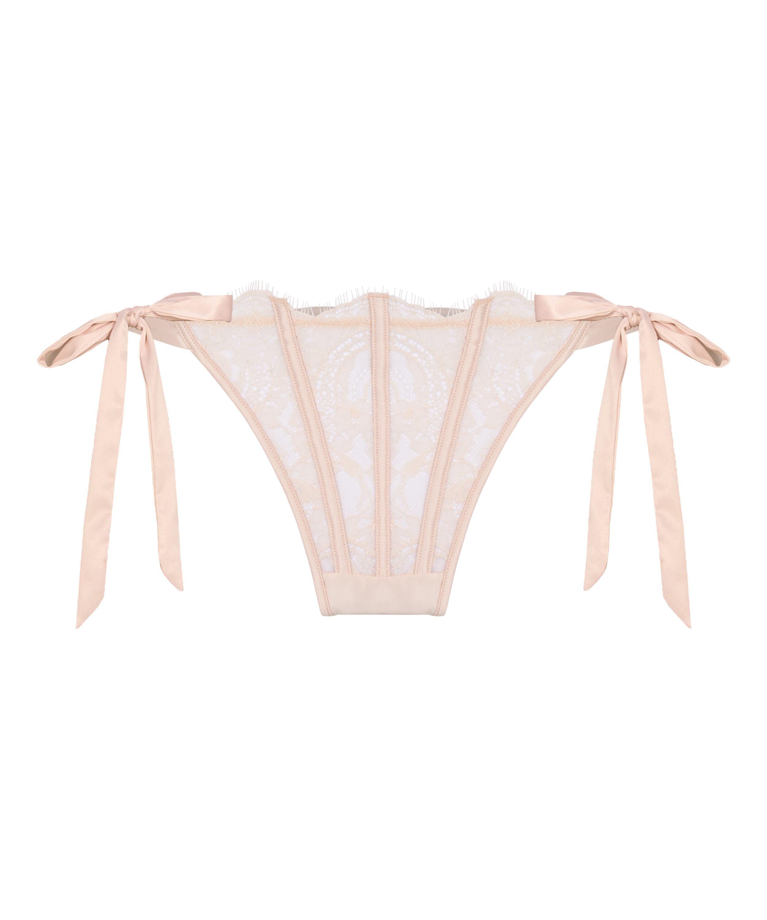 Hoog Uitgesneden String Sylvia, Beige