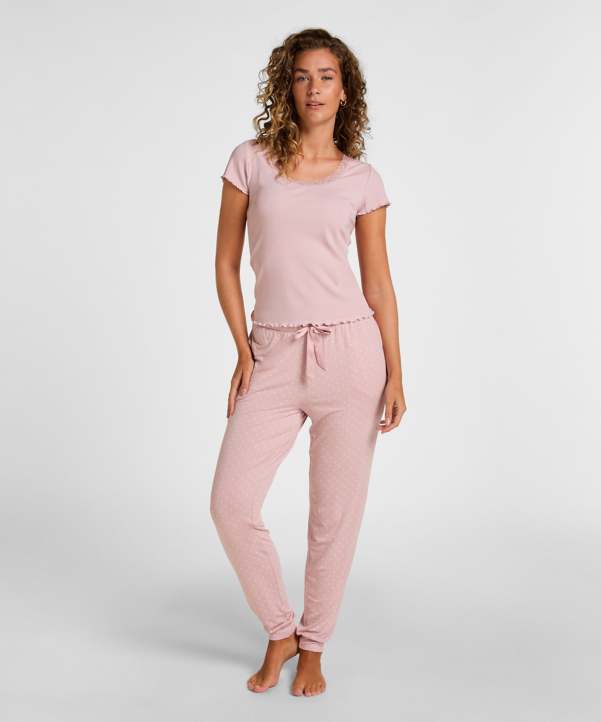 Pyjama broek Jersey, Roze Pyjama broek Jersey, Roze