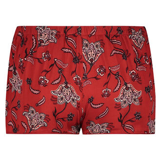 Pyjama short Woven, Rood