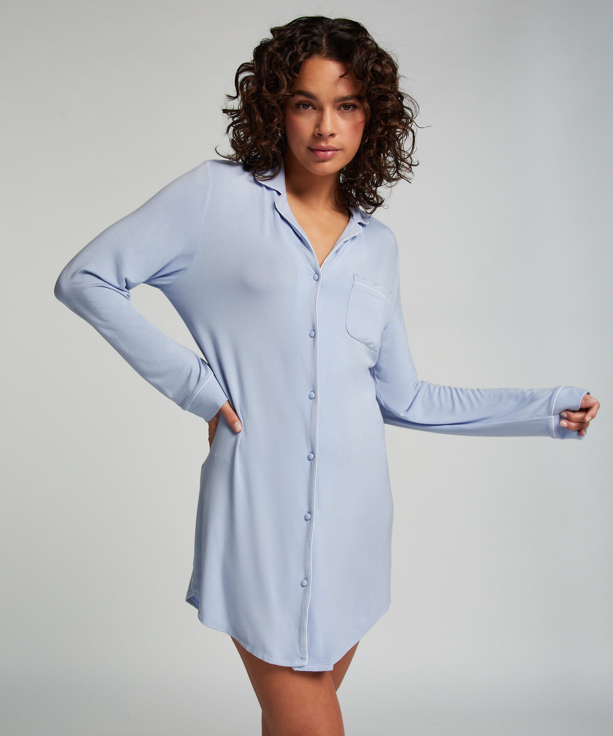 Nachthemd Jersey Essential, Blauw