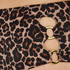Hoog Brazilian bikinibroekje Leopard, Beige