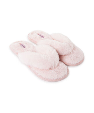 Slippers Fake Fur, Roze