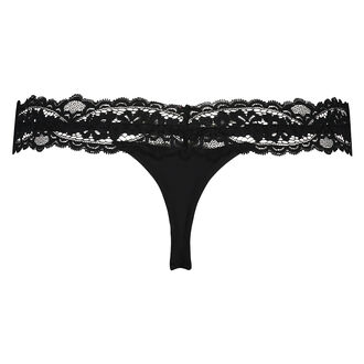 Extra lage string Marina, Zwart