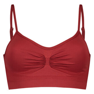 Naadloze strappy top, Rood