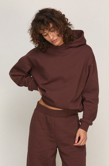 Hunkemöller Hoodie van Sweat Stof Bruin