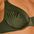 Niet-voorgevormde beugel bikinitop Crete, Groen