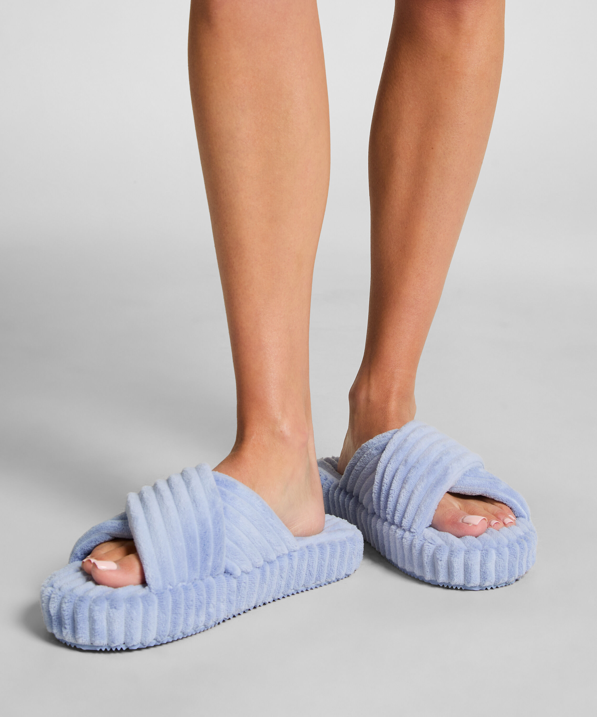 Slipper Soft Rib, Blauw