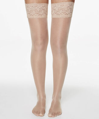Stay-up 15 Denier Kant Anti-ladder, Huidskleur