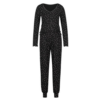 Lange pyjama set, Zwart