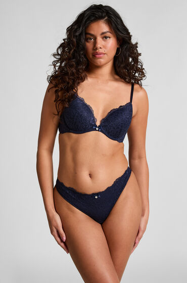 Hunkemöller String Marine Blauw