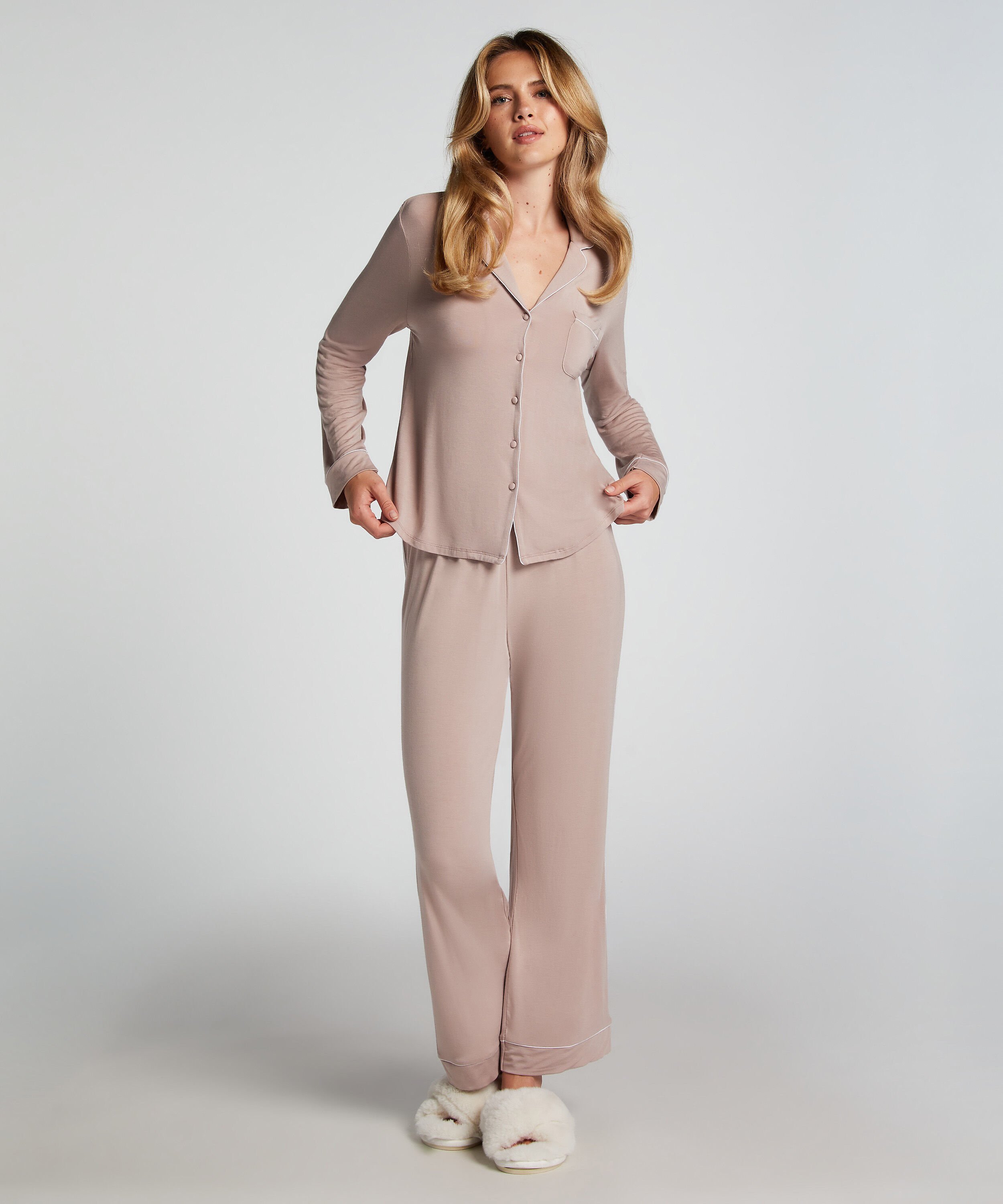 Broek Jersey Essential, Beige Broek Jersey Essential, Beige