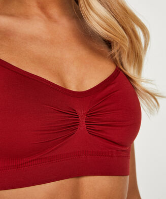 Naadloze strappy top, Rood