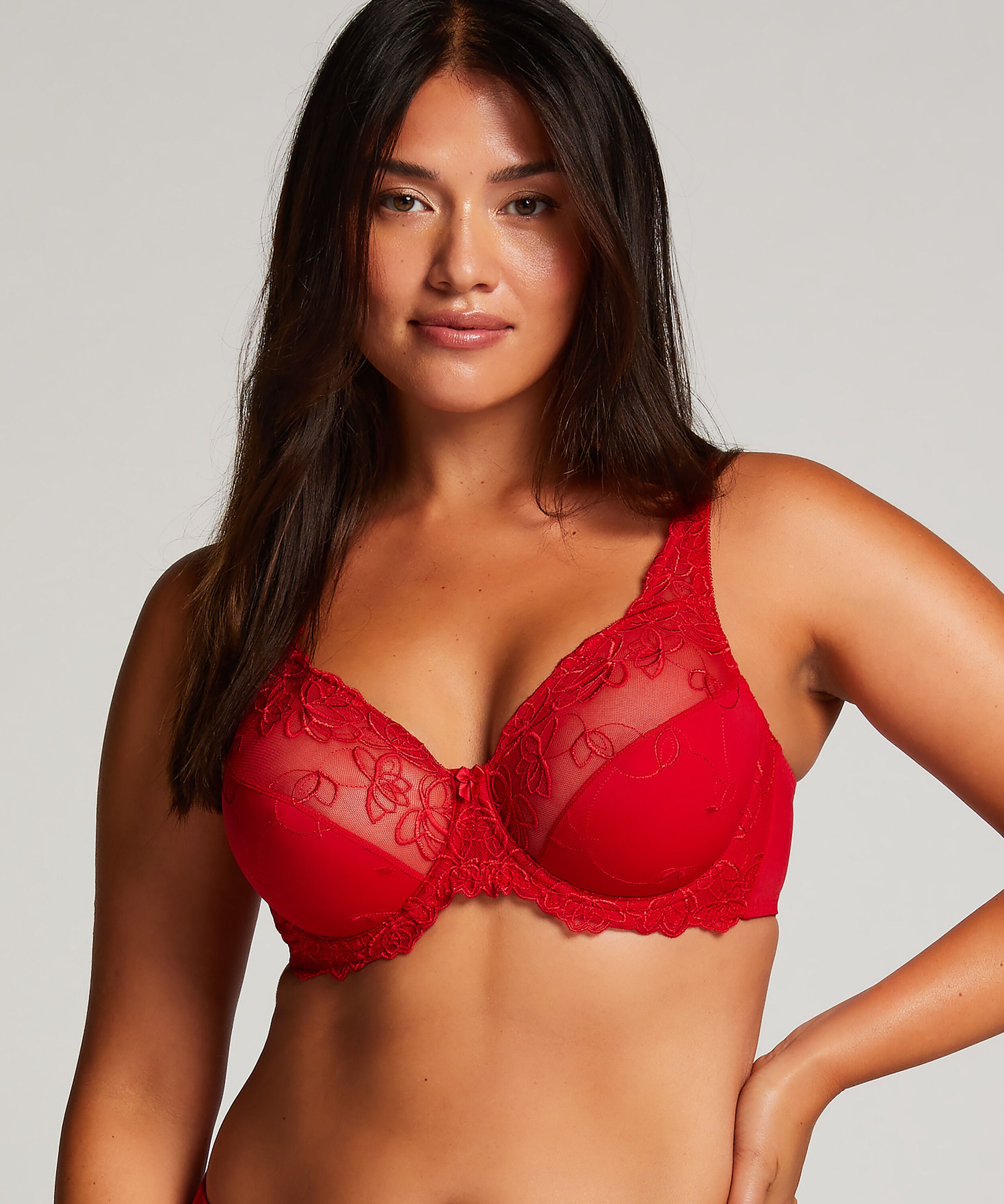 Niet-voorgevormde beugel bh Diva, Rood Niet-voorgevormde beugel bh Diva, Rood