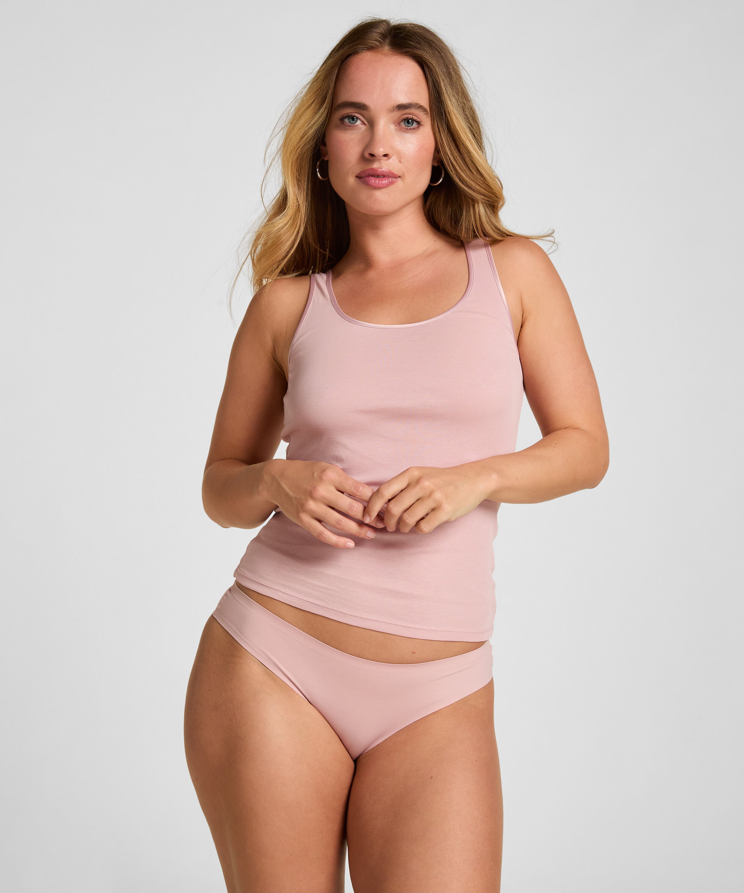 Singlet Elevated Basic, Roze Singlet Elevated Basic, Roze