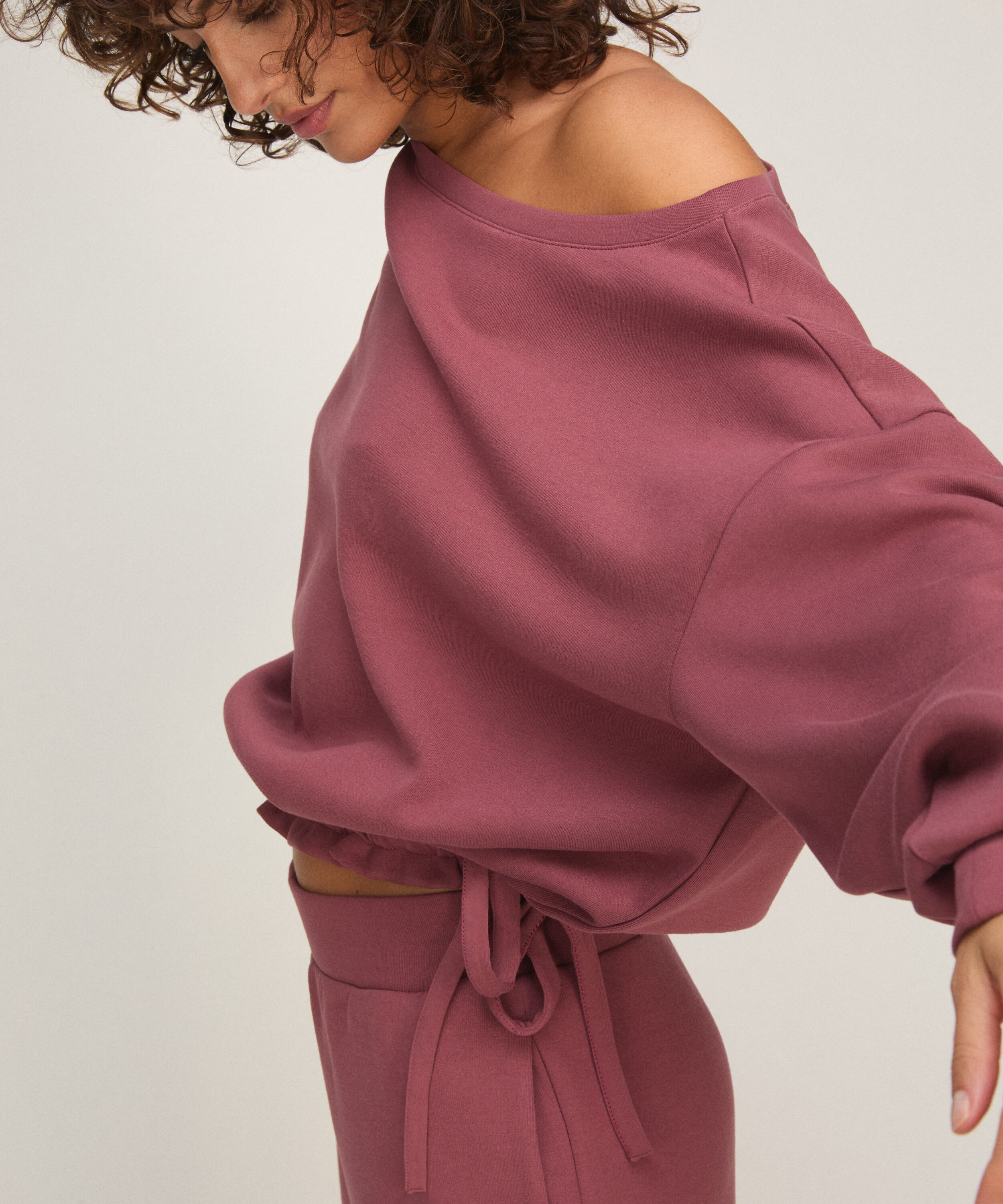 Viscose Top met Boothals, Roze Viscose Top met Boothals, Roze