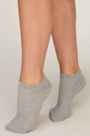 Hunkemöller 3-Pack Katoenen Sneaker Sokken Grijs